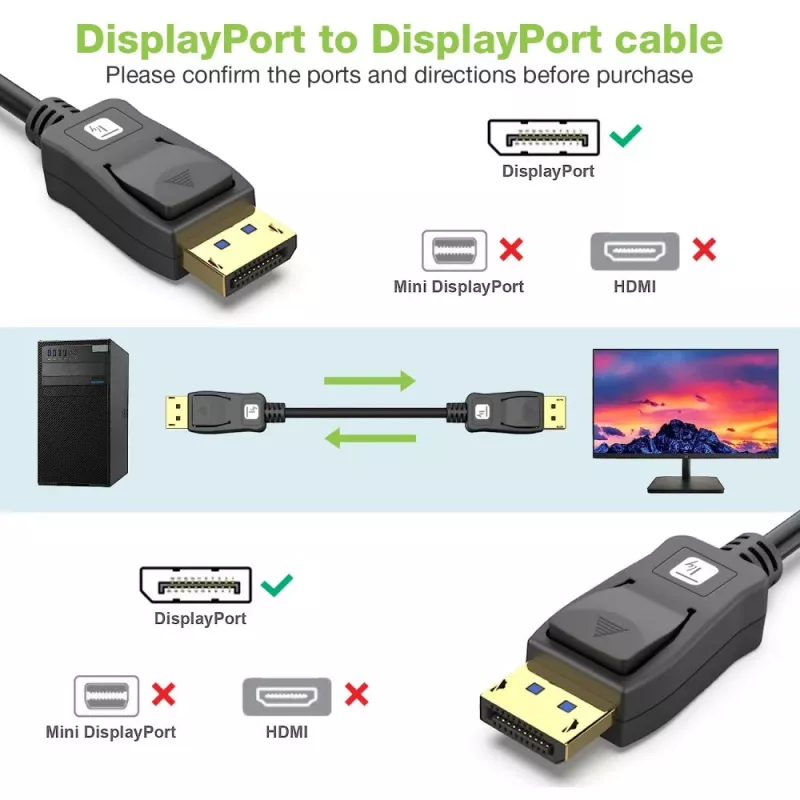 Καλώδιο DisplayPort Techly ICOC-DSP-A21-020 2 m Μαύρο