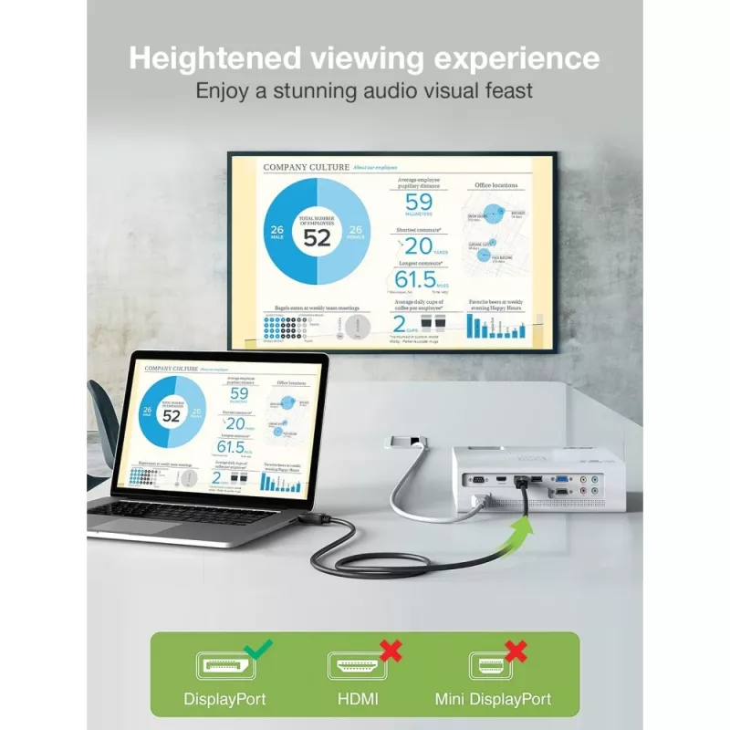 Καλώδιο DisplayPort Techly ICOC-DSP-A21-020 2 m Μαύρο