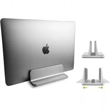 Techly ICA-TBL 010 κάθετη βάση laptop αλουμινίου έως 17 ιντσών, ρυθμιζόμενο πλάτος