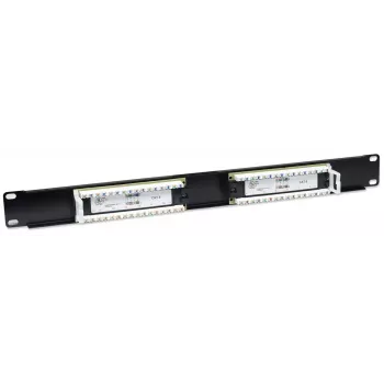 Intellinet Patch Panel, Cat6, UTP, 16-Port, 1U, Μαύρο