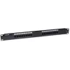 Intellinet Patch Panel, Cat6, UTP, 16-Port, 1U, Μαύρο