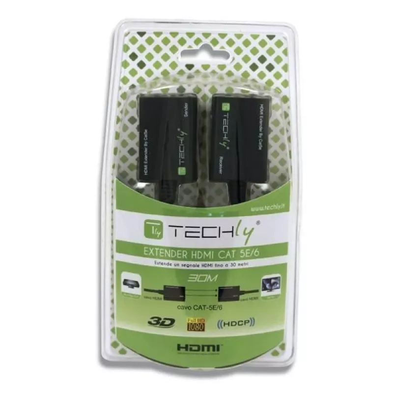 Techly Ενισχυτής HDMI Cat 5e / 6 Συμπαγής 30m IDATA EXT-E30D