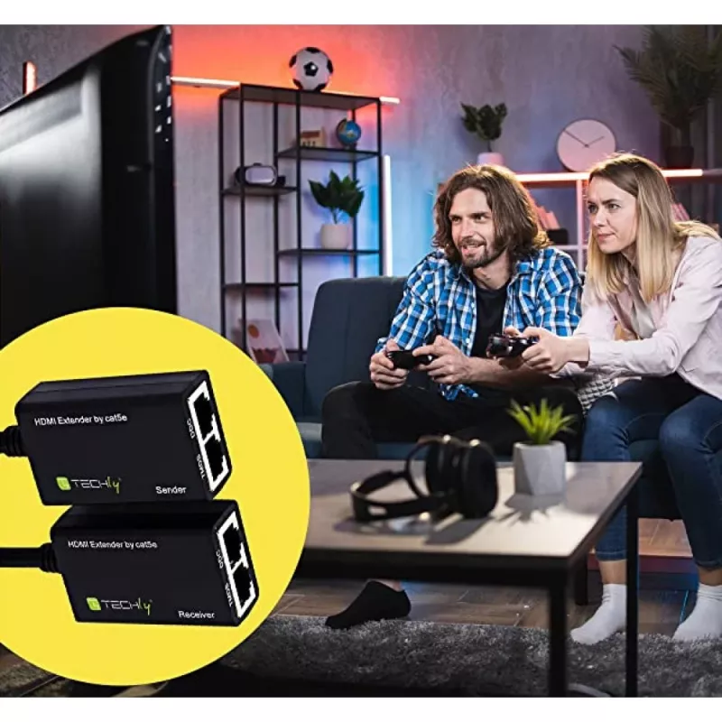 Techly Ενισχυτής HDMI Cat 5e / 6 Συμπαγής 30m IDATA EXT-E30D