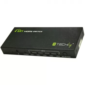 Techly 5 IN 1 OUT HDMI Switch με τηλεχειριστήριο, 4Kx2K, 3D IDATA HDMI-4K51