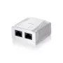 Equip Πρίζα επιφανείας 2-Port Cat.5e, RJ-45, 5e, Λευκό, 59 mm, 29,5 mm, 61 mm