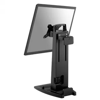 Neomounts Βάση γραφείου με κλίση/περιστροφή/rotation & Βάση THIN CLIENT για οθόνη 10-30 ιντσών, ρυθμιζόμενου ύψους - Μαύρο