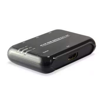 Equip Διακόπτης HDMI 1.4 3x1, HDMI, Πλαστικό, Μαύρο, IR, 7.1-κανάλια, DTS-HD, Dolby TrueHD
