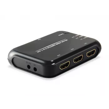 Equip Διακόπτης HDMI 1.4 3x1, HDMI, Πλαστικό, Μαύρο, IR, 7.1-κανάλια, DTS-HD, Dolby TrueHD
