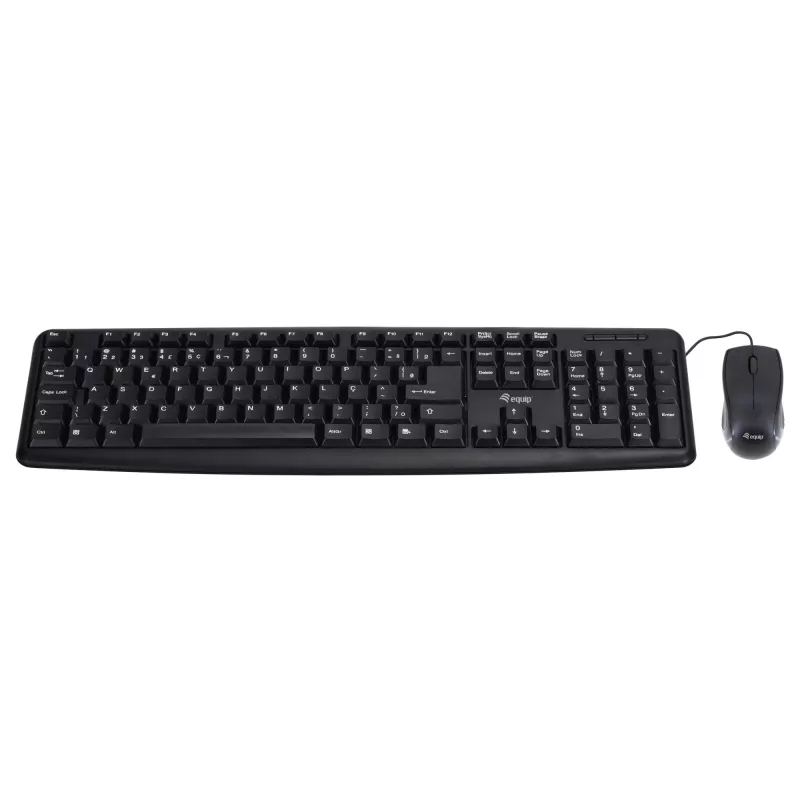 Equip 245200 Πληκτρολόγιο Ποντίκι περιλαμβάνεται Γραφείο USB QWERTZ Γερμανικό Μαύρο