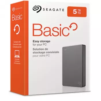 Seagate Basic εξωτερικός σκληρός δίσκος 5 TB 2,5 ίντσες 3.2 Gen 1 (3.1 Gen 1) Ασημί