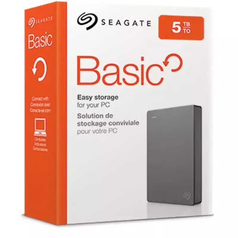 Seagate Basic εξωτερικός σκληρός δίσκος 5 TB 2,5 ίντσες 3.2 Gen 1 (3.1 Gen 1) Ασημί