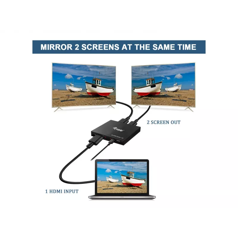 Equip 332715 Διαχωριστής βίντεο HDMI 2x HDMI