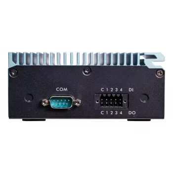 Shuttle Edge PC SPCEL02, Intel Celeron J6412, 1x HDMI, 2x 2.5G LAN, 1x COM, DIO (4x in, 4x out), 3x USB, 2x M.2, 12-24V, λειτουργία 24/7, χωρίς ανεμιστήρα, με βάση VESA & ράγα DIN