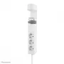 Neomounts DS22-840WH6 Πρίζα γραφείου με σφιγκτήρα και θύρες USB-C και USB-A – ταχεία φόρτιση