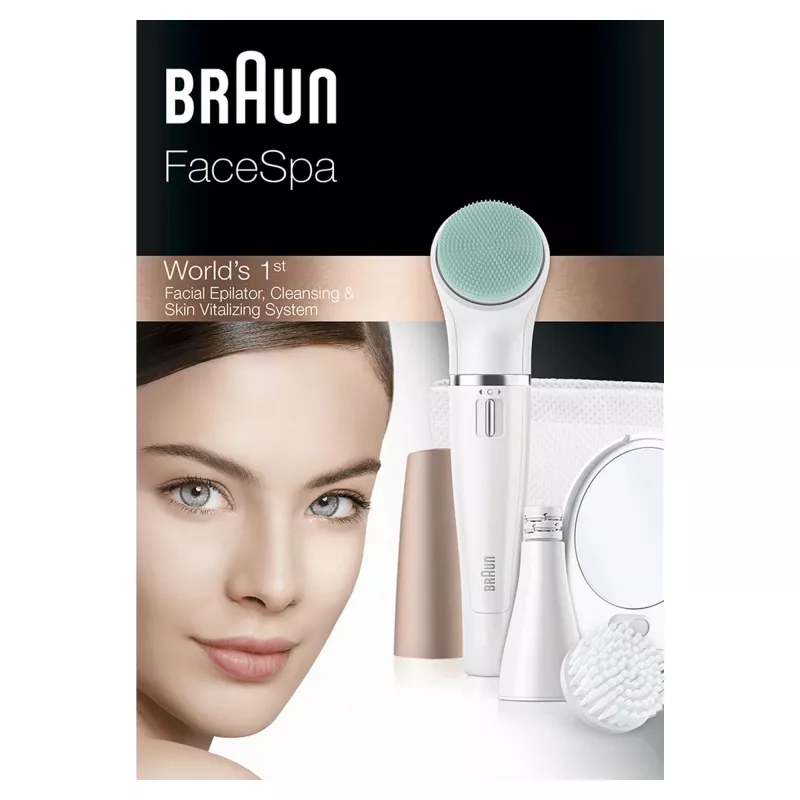 Αποτριχωτική συσκευή προσώπου Braun FaceSpa 851V χρυσό λευκό