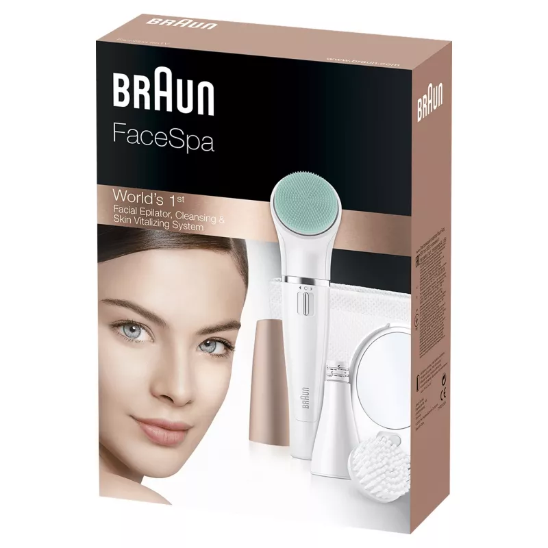 Αποτριχωτική συσκευή προσώπου Braun FaceSpa 851V χρυσό λευκό