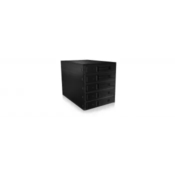 ICY BOX - IB-565SSK - Backplane, 5x SATA 3,5 HDD για 3x 5,25 θήκη, Hot Swap, χωρίς φορέα - μαύρο