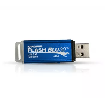 Kanguru FlashBlu30 SuperSpeed USB3.0 16 GB | Ασφαλές USB stick | Διακόπτης φυσικής προστασίας εγγραφής | Συμβατό με Windows «Ready Boost»