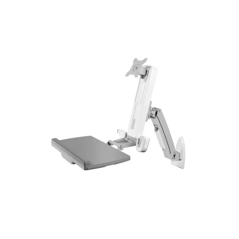 ICY BOX IB-MS600-W 61 cm (24 ίντσες) Βάση τοίχου Γκρι, Ασημί, Λευκό
