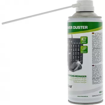 Σπρέι πεπιεσμένου αέρα καθαρισμού 400 ml — InLine, υψηλής πίεσης για συντήρηση IT, server και PC