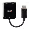 Lindy 38430 Hub διασύνδεσης DisplayPort 21600 Mbit/s Μαύρο