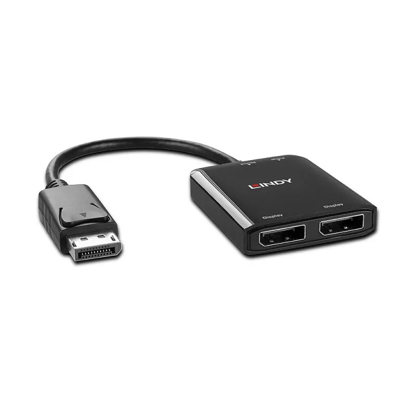 Lindy 38430 Hub διασύνδεσης DisplayPort 21600 Mbit/s Μαύρο