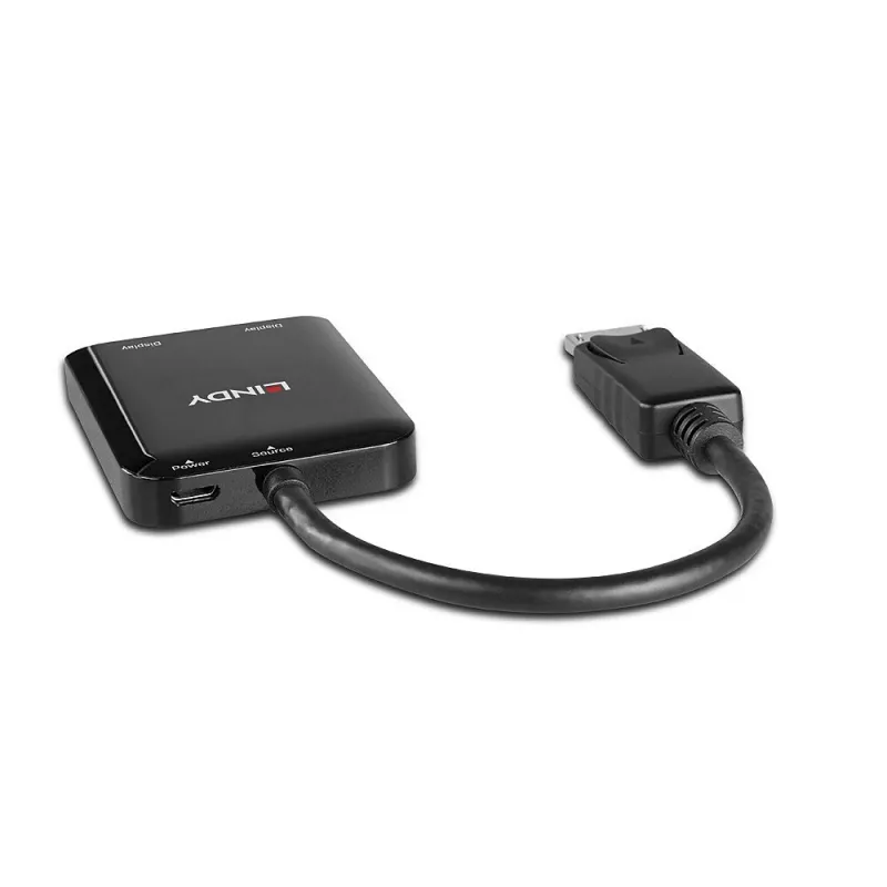 Lindy 38430 Hub διασύνδεσης DisplayPort 21600 Mbit/s Μαύρο