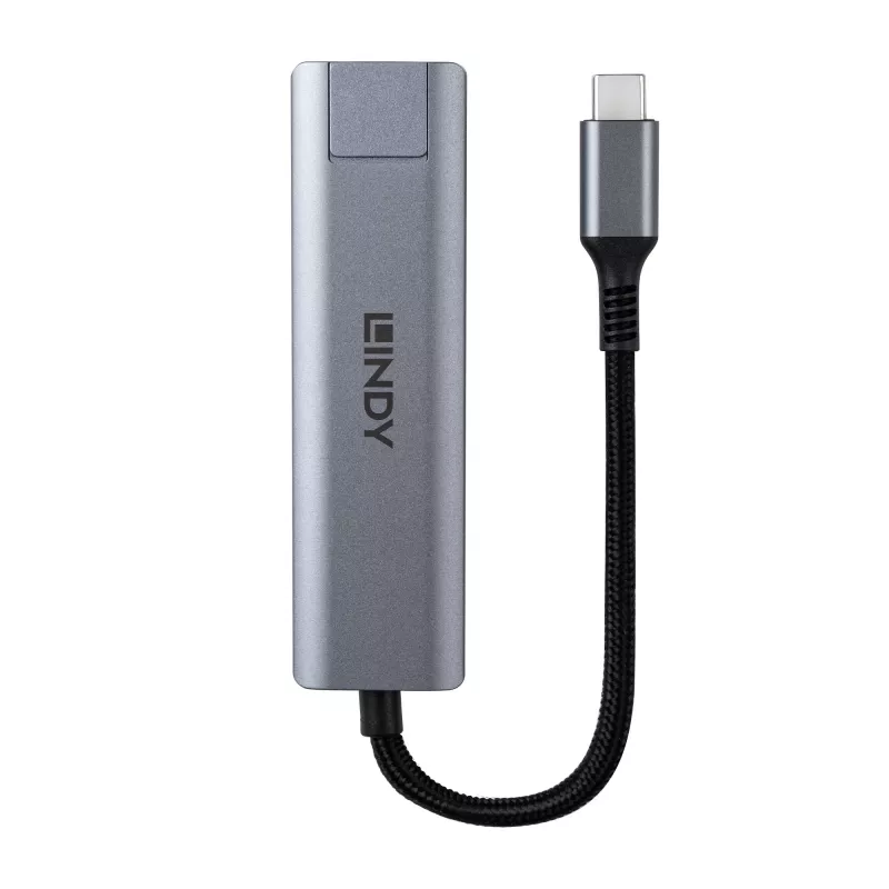 Lindy Hub USB 3.2 Gen 2 Type-C & Gigabit Ethernet
