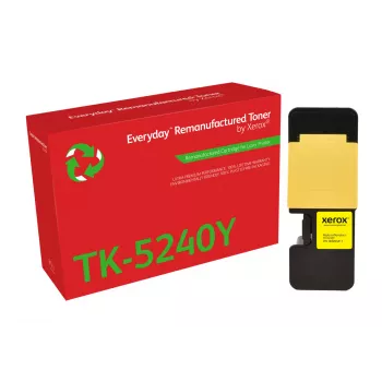 Everyday™ Κίτρινο ανακατασκευασμένο τόνερ Xerox συμβατό με Kyocera TK-5240Y, τυπική χωρητικότητα