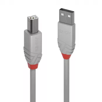 Lindy 3m καλώδιο USB 2.0 Type A σε B, Anthra Line, γκρι
