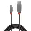 Lindy 2m καλώδιο USB 2.0 Type A σε Mini-B, Anthra Line