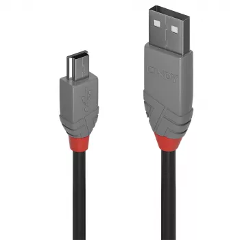 Lindy 3m καλώδιο USB 2.0 Type-A σε Mini-B, Anthra Line