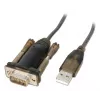 Lindy μετατροπέας USB σε σειριακό Lite, γκρι, διαφανές, 1,5 m, USB Type-A, RS-232, βύσμα, βύσμα