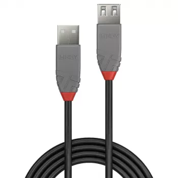 Lindy 3m καλώδιο επέκτασης USB 2.0 Type-A, Anthra Line