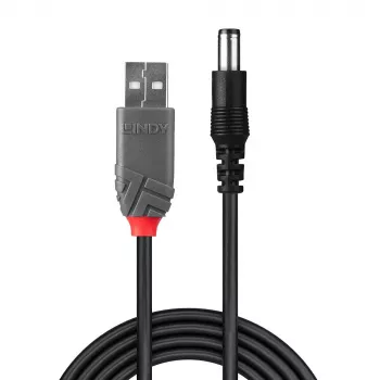 Lindy καλώδιο USB 2.0 Type-A σε 5,5 mm DC, 1,5 m