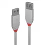 Lindy 2m καλώδιο επέκτασης USB 2.0 Type-A, Anthra Line, γκρι