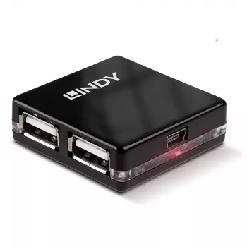 USB hub Lindy 4 θυρών USB 2.0 Mini Hub