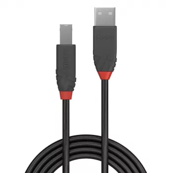 Lindy 7,5 m καλώδιο USB 2.0 Type-A σε Type-B, Anthra Line