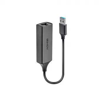 Μετατροπέας Lindy USB 3.0 Gigabit Ethernet, ενσύρματος, USB, Ethernet, 5000 Mbit/s, ασημί