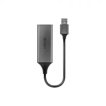 Μετατροπέας Lindy USB 3.0 Gigabit Ethernet, ενσύρματος, USB, Ethernet, 5000 Mbit/s, ασημί