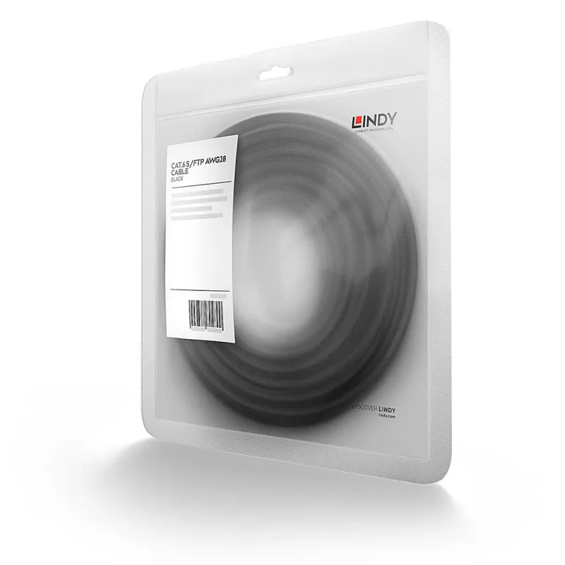 Lindy 47375 καλώδιο δικτύου μαύρο 3 m Cat6 S/FTP (S-STP)