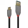 Lindy 1,5m καλώδιο USB 3.2 Type-A σε C, 10 Gbit/s, 5 A, PD, Anthra Line