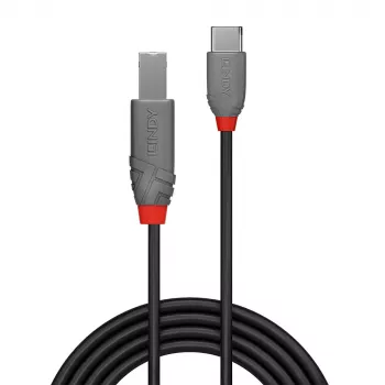 Καλώδιο USB 2.0 Type-C σε B Lindy 36940 0,5m Anthra Line