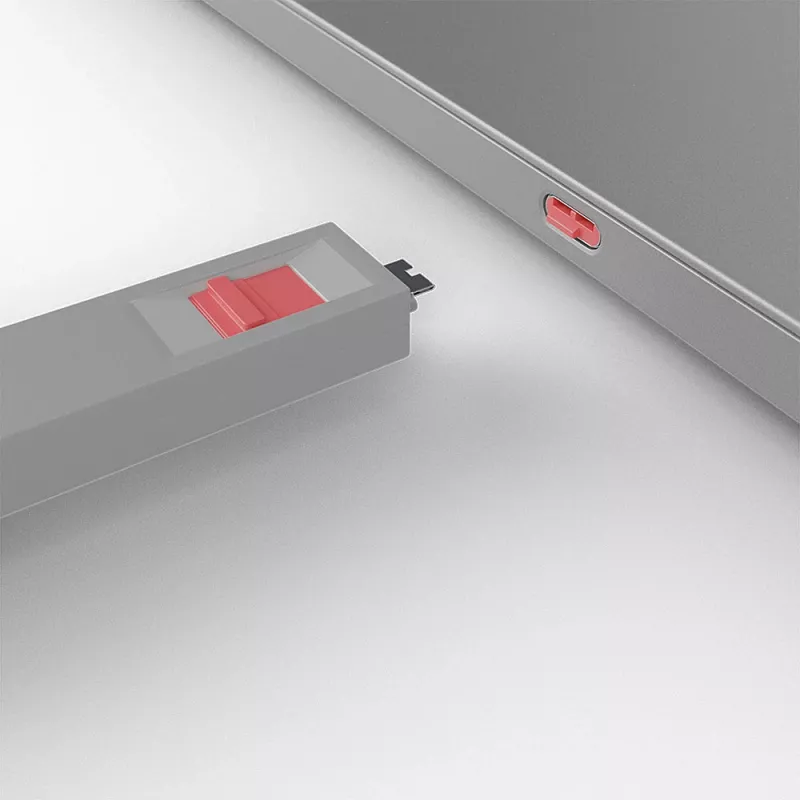 Σετ κλειδιών αποκλεισμού θυρών USB Type-C Lindy, συσκευασία 4 τεμ., ροζ