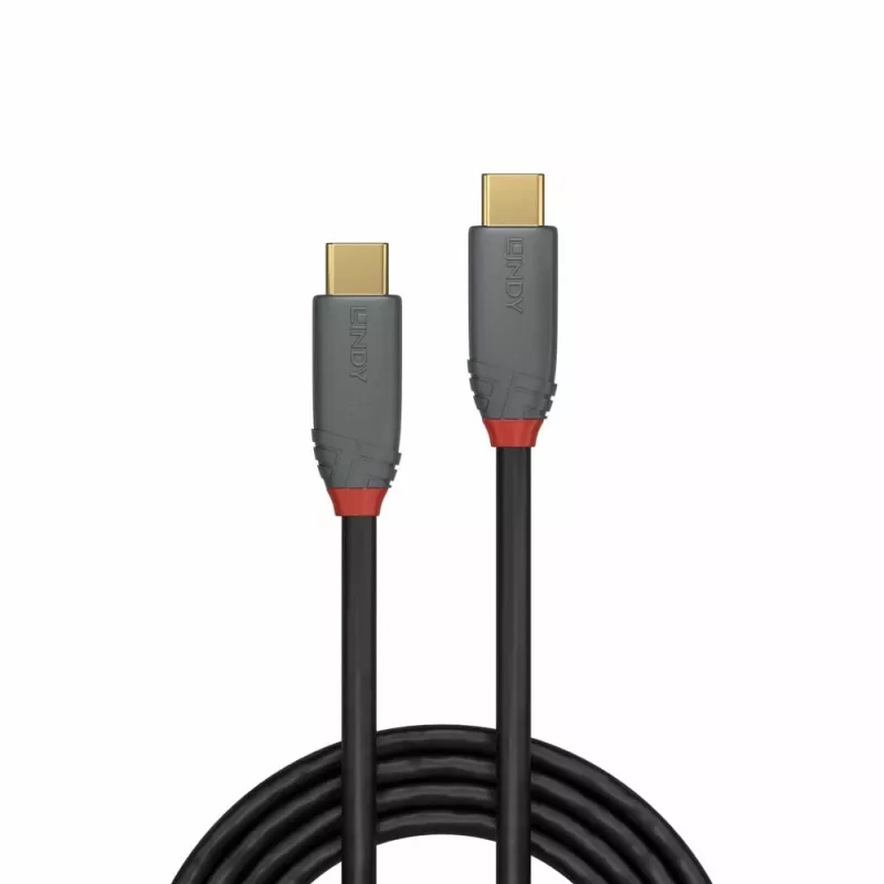 Lindy 2m καλώδιο USB 3.2 Type-C, 5A PD, Anthra Line