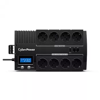 Σύστημα αδιάλειπτης τροφοδοσίας CYBERPOWER BR700ELCD, Line-Interactive 0,7 kVA (420 W), 8x έξοδοι Type-F, LCD, AVR