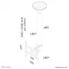 Neomounts FPMA-C200 μαύρη οροφής οθόνης/τηλεόρασης 10-40 inch - υ 64-104 cm