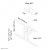 Neomounts PLASMA-C100 μαύρη οροφής οθόνης/τηλεόρασης 37-75 inch - Υ 67-107 cm