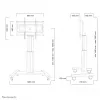 Neomounts PLASMA-M2500SILVER βάση τηλεόρασης με τροχούς 42-100 inch - μοτοριζόμενη