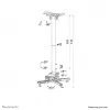 Βάση οροφής Neomounts CL25-550BL1 μαύρη 35 kg